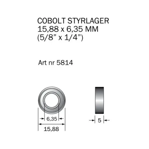 Populär Cobolt 5814 Kullager